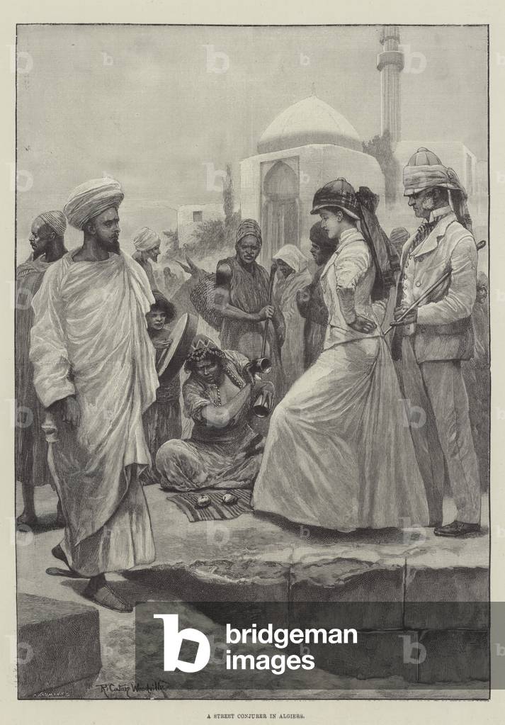 A Street Conjurer in Algiers (engraving)