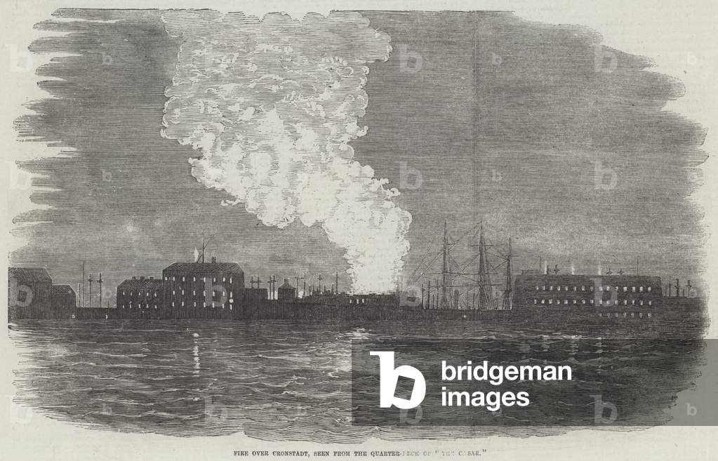 Fire over Cronstadt, seen from the Quarter-Deck of 