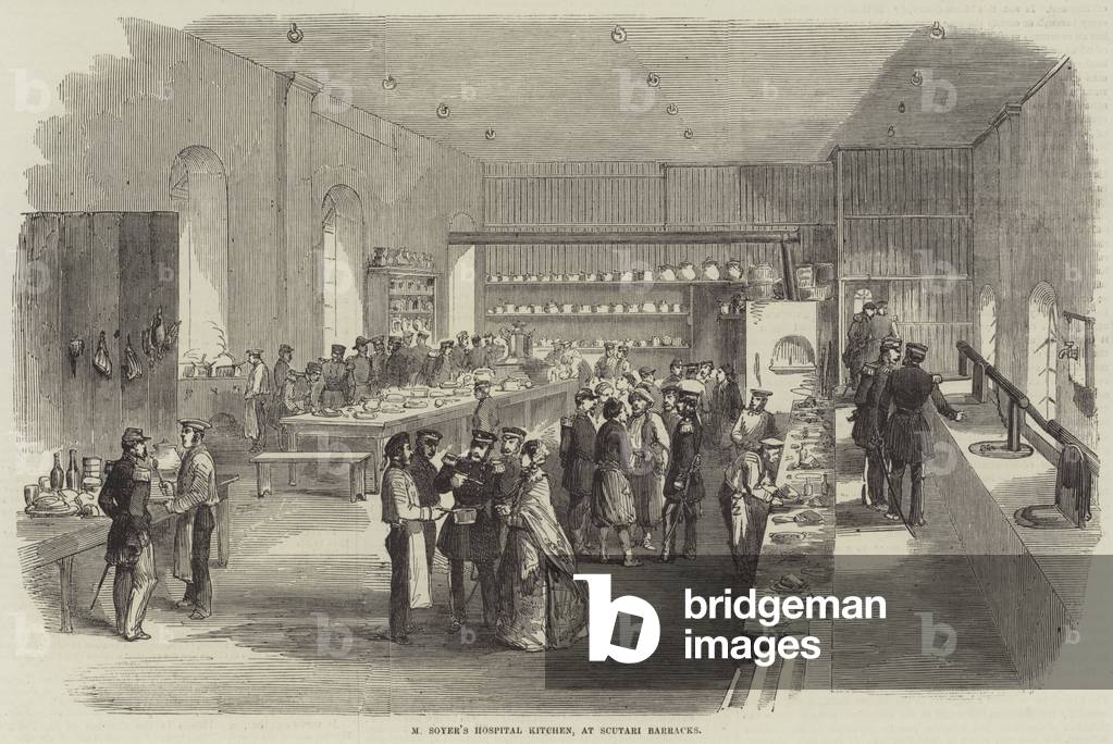 M Soyer's Hospital Kitchen, at Scutari Barracks (engraving)