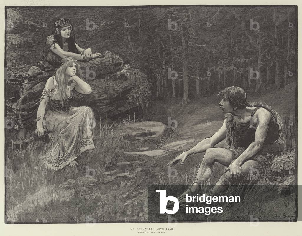 An Old-World Love Tale (engraving)
