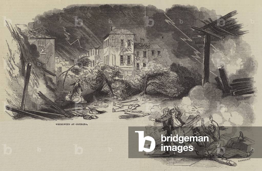 Whirlwind at Grenada (engraving)
