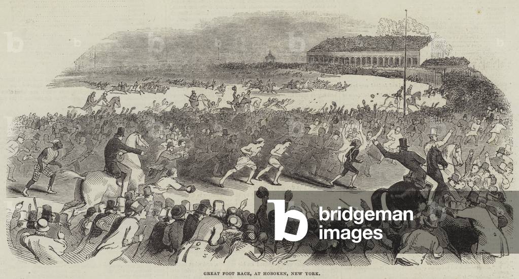 Great Foot Race, at Hoboken, New York (engraving)