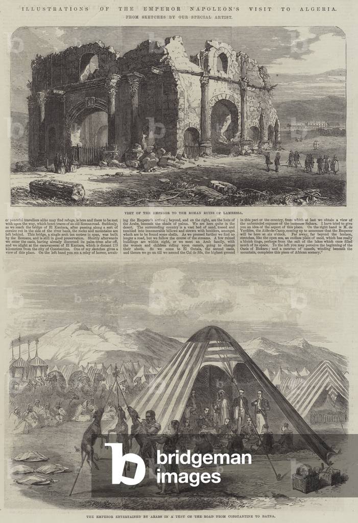 Illustrations of the Emperor Napoleon III's Visit to Algeria (engraving)