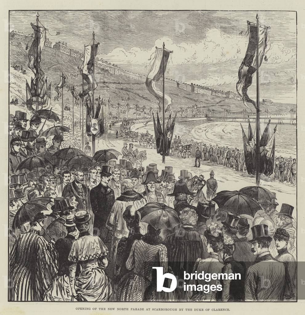 Opening of the New North Parade at Scarborough by the Duke of Clarence (engraving)