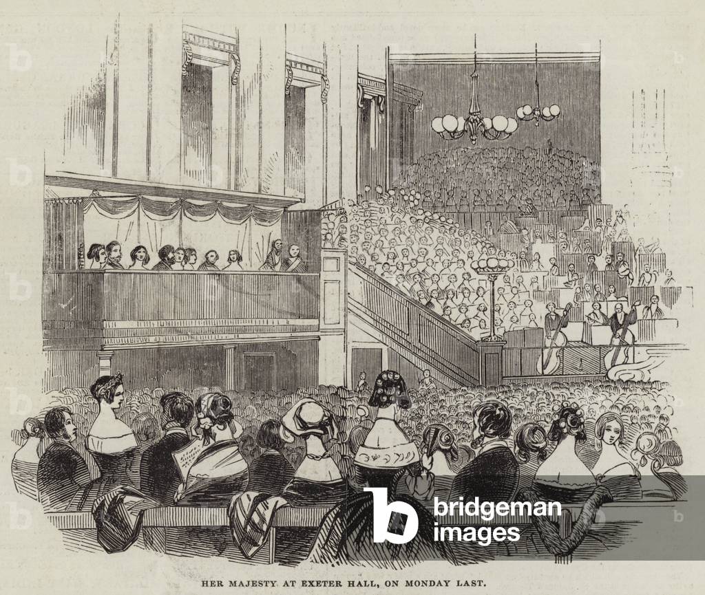 Her Majesty at Exeter Hall, on Monday Last (engraving)