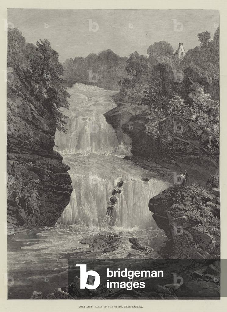 Cora Linn, Falls of the Clyde, near Lanark (engraving)