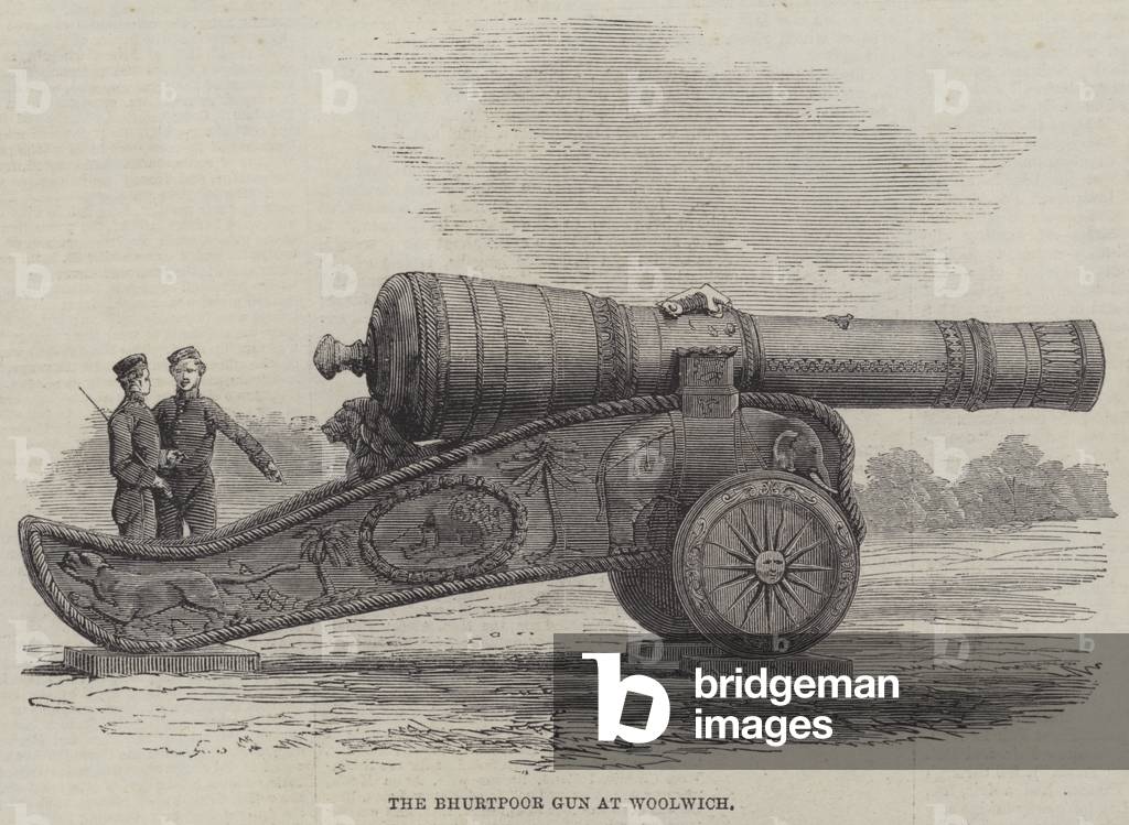 The Bhurtpoor Gun at Woolwich (engraving)