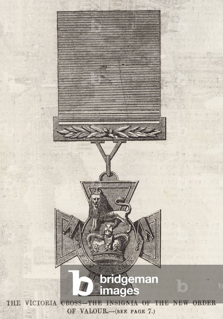 The Victoria Cross, the Insignia of the New Order of Valour (engraving)