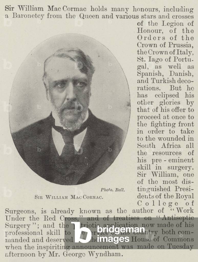 Sir William MacCormac (b/w photo)