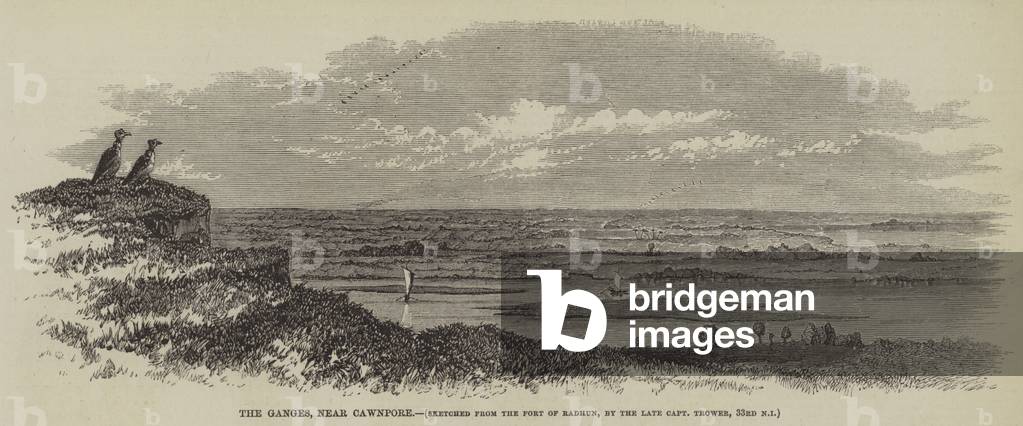 The Ganges, near Cawnpore (engraving)