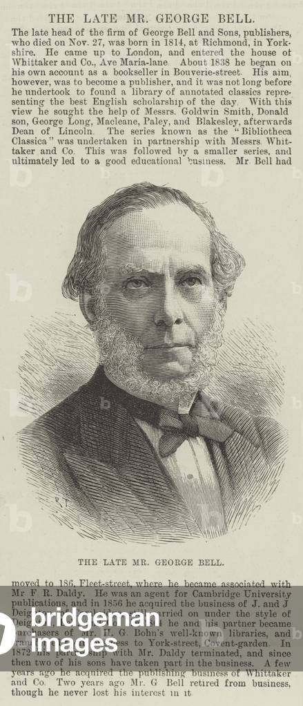The late Mr George Bell (engraving)