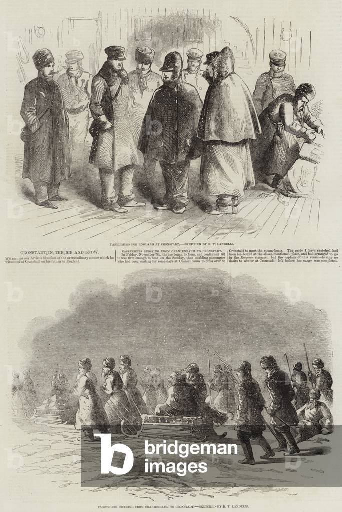 Sketches in Cronstadt (engraving)