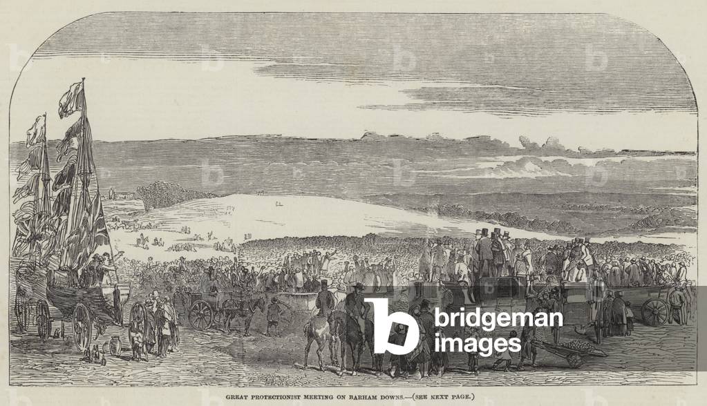 Great Protectionist Meeting on Barham Downs (engraving)