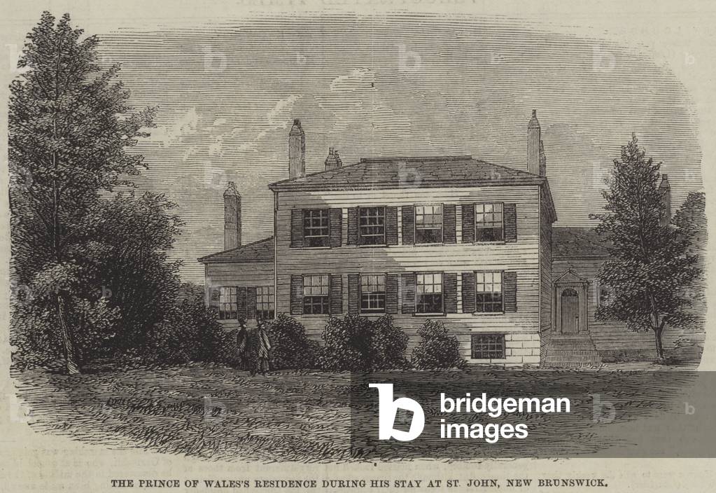 The Prince of Wales's Residence during his Stay at St John, New Brunswick (engraving)