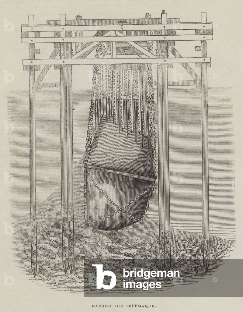 Raising the Telemaque (engraving)