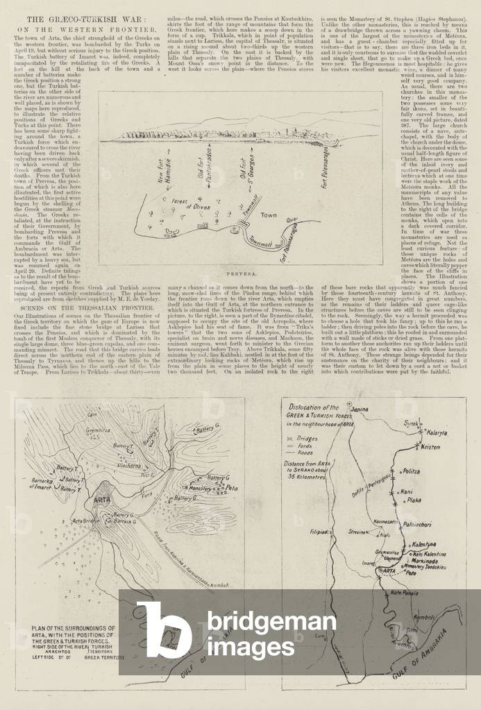 The Graeco-Turkish War, on the Western Frontier (engraving)