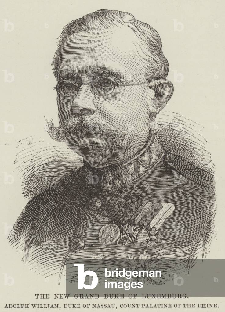 The New Grand Duke of Luxemburg, Adolph William, Duke of Nassau, Count Palatine of the Rhine (engraving)