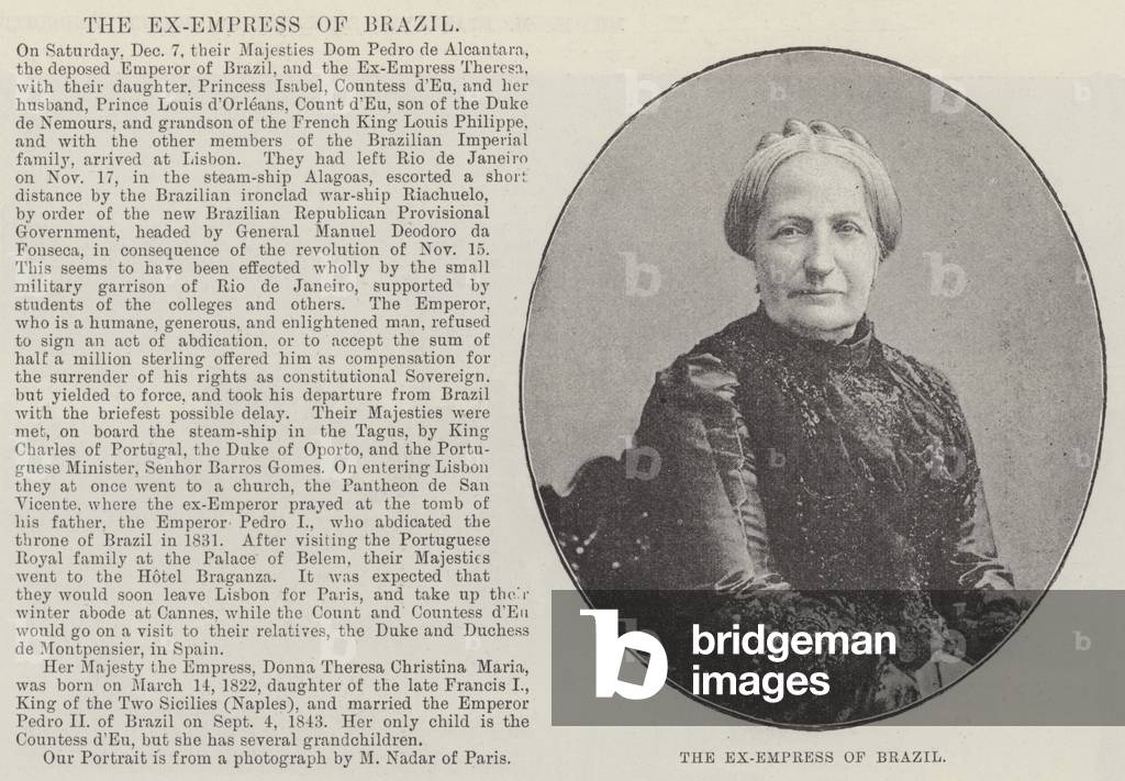 The Ex-Empress of Brazil (b/w photo)