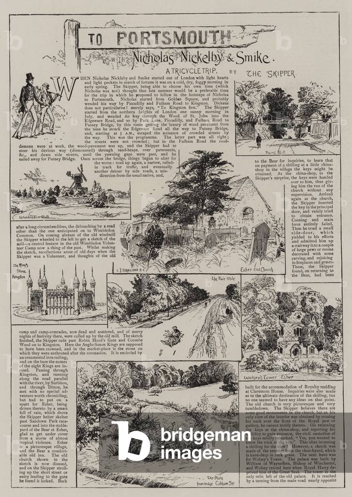 To Portsmouth with Nicholas Nickleby and Smike (engraving)