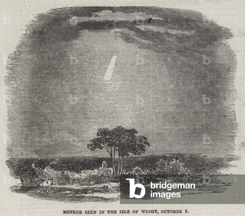 Meteor seen in the Isle of Wight, 5 October (engraving)