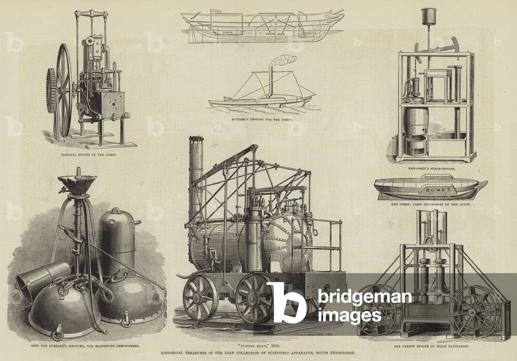 Historical Treasures in the Loan Collection of Scientific Apparatus, South Kensington (engraving)