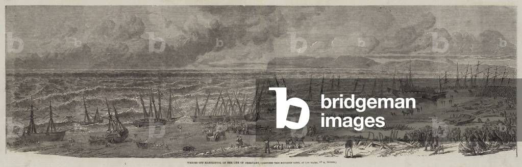 Wrecks off Hartlepool on 11 February (engraving)