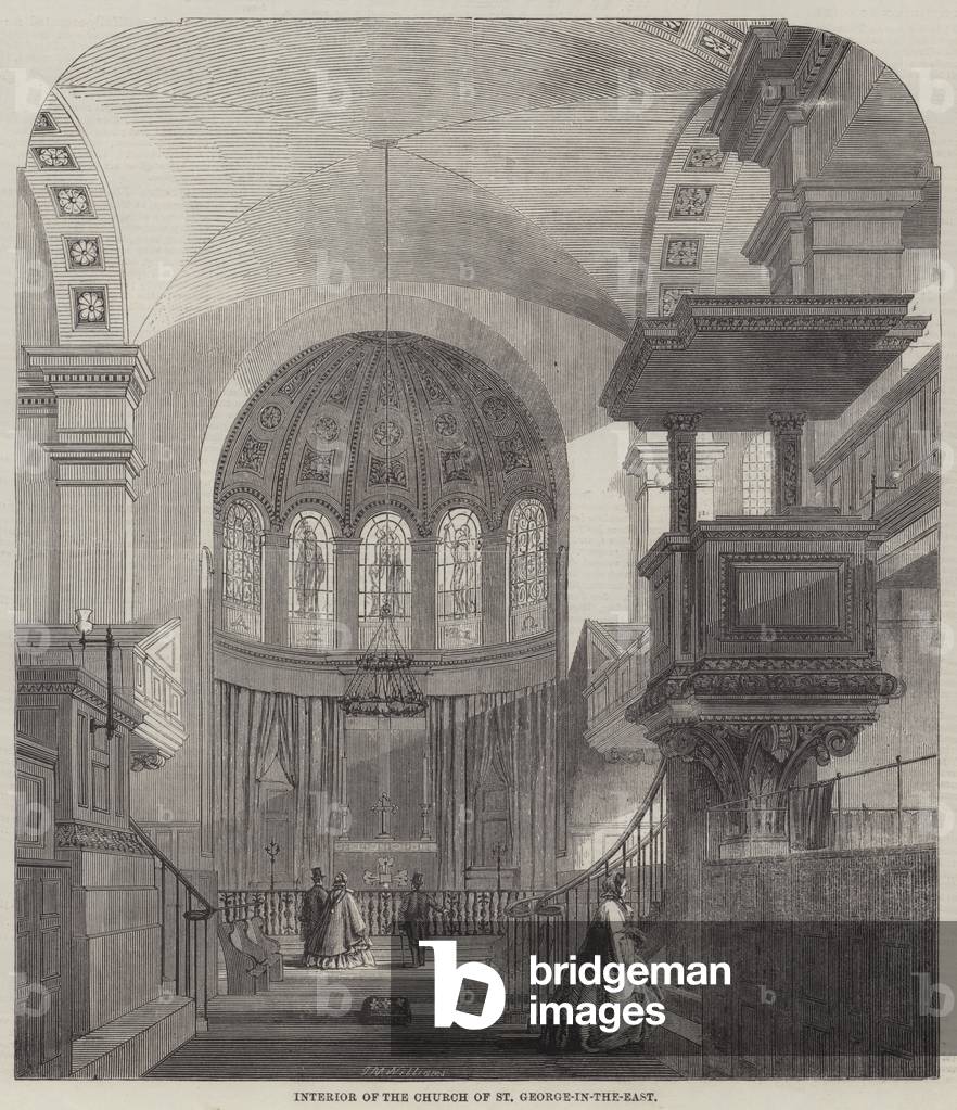 Interior of the Church of St George-in-the-East (engraving)