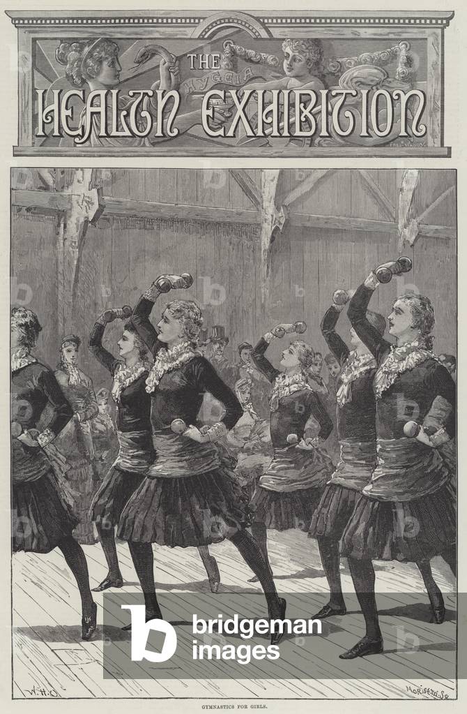 The Health Exhibition, Gymnastics for Girls (engraving)