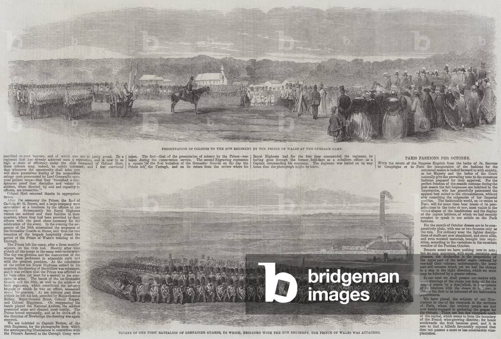 Departure of the Prince of Wales from the Camp of Curragh (engraving)