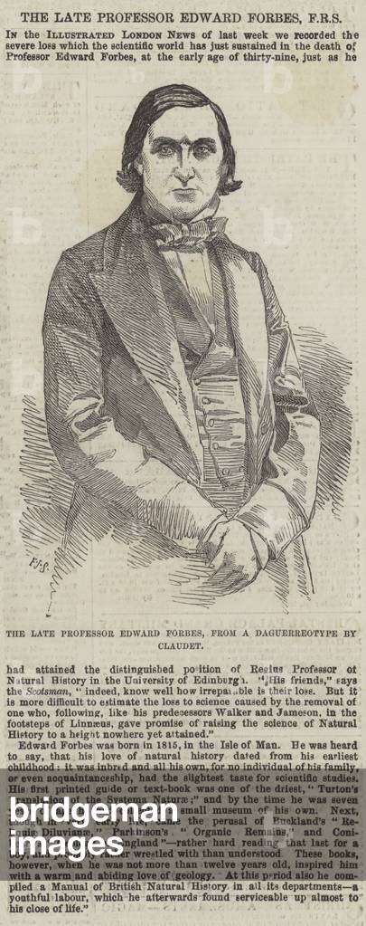 The late Professor Edward Forbes, FRS (engraving)