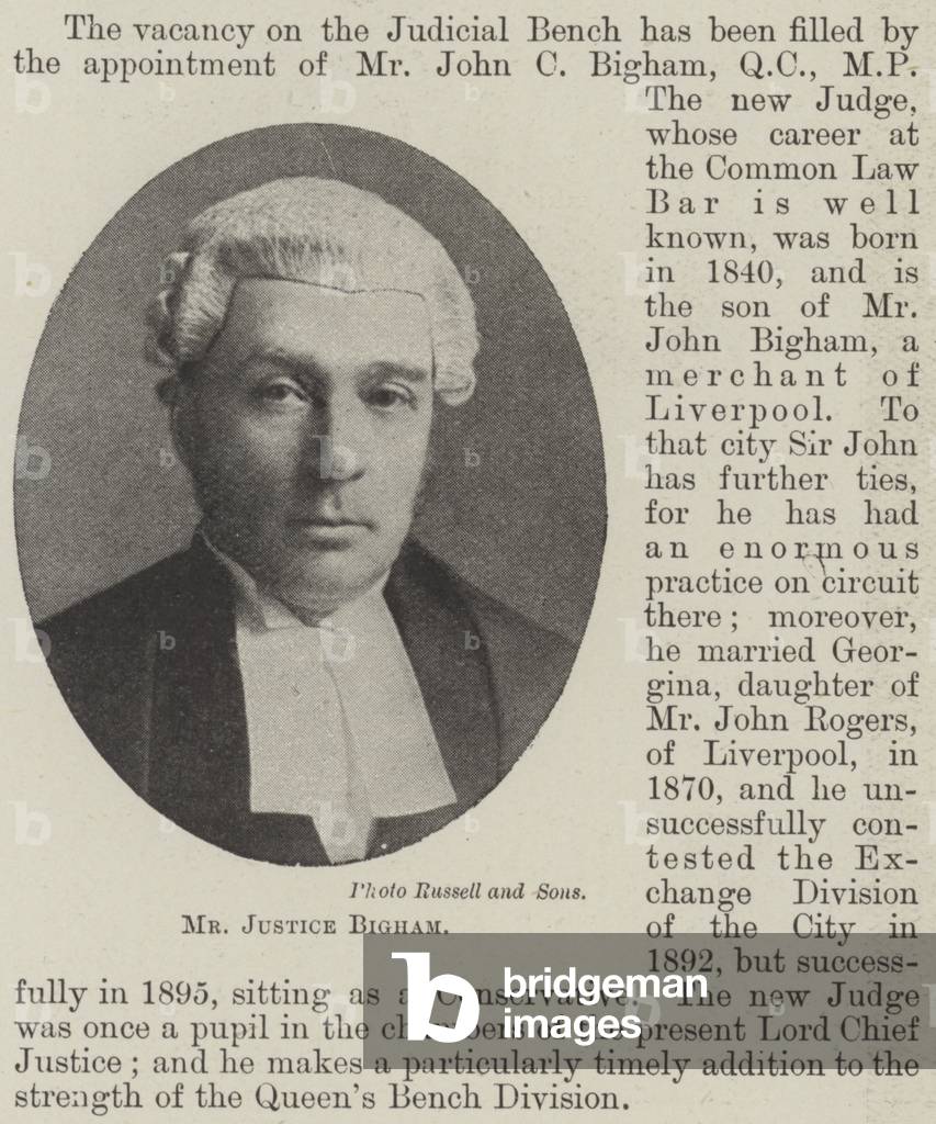 Mr Justice Bigham (b/w photo)