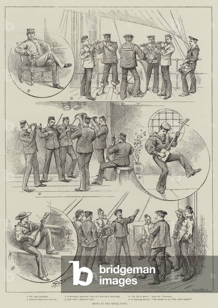Music in Royal Navy (engraving)