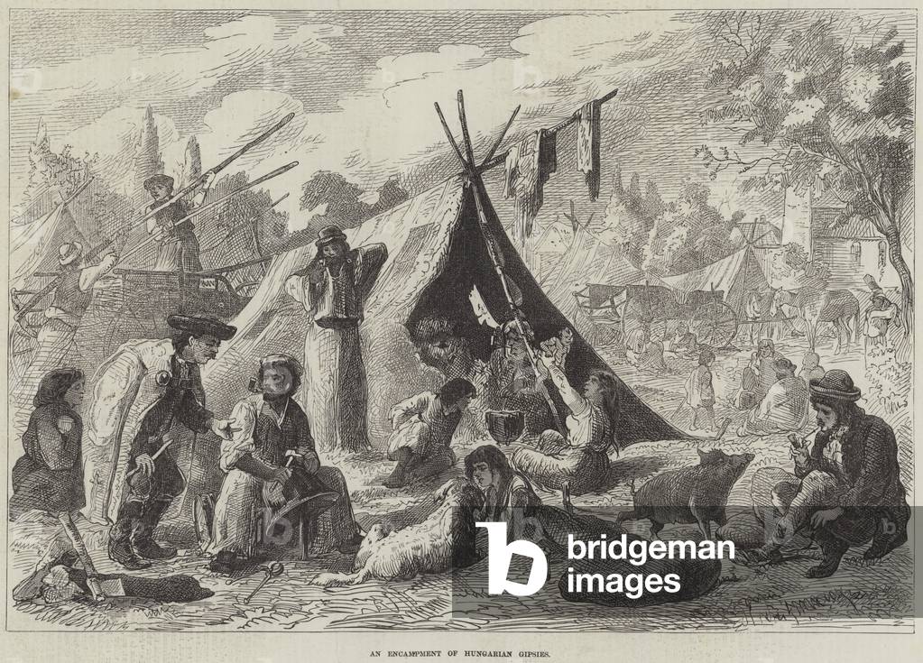 An Encampment of Hungarian Gipsies (engraving)