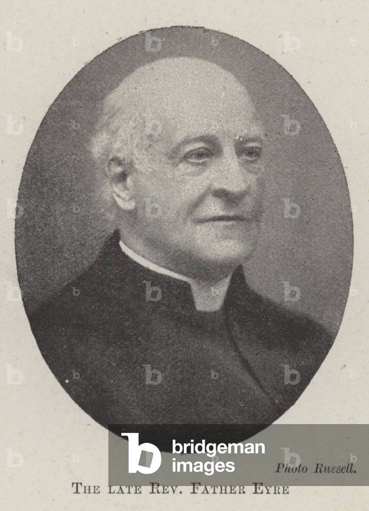 The late Reverend Father Eyre (b/w photo)