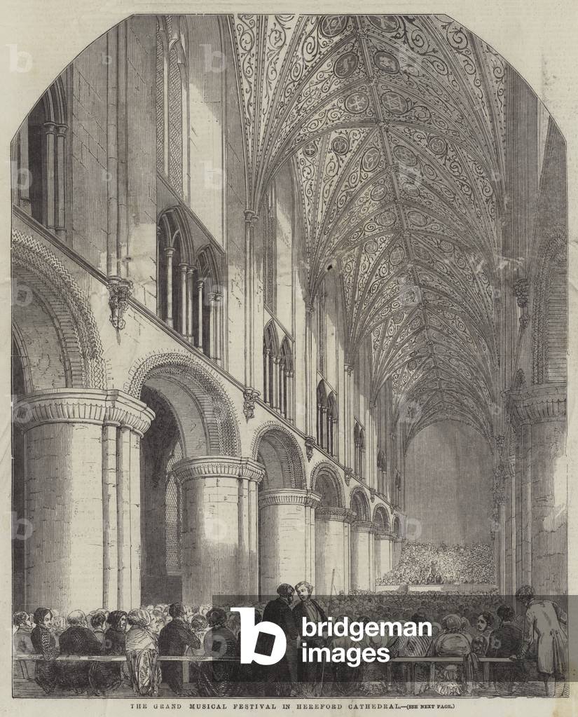 The Grand Musical Festival in Hereford Cathedral (engraving)