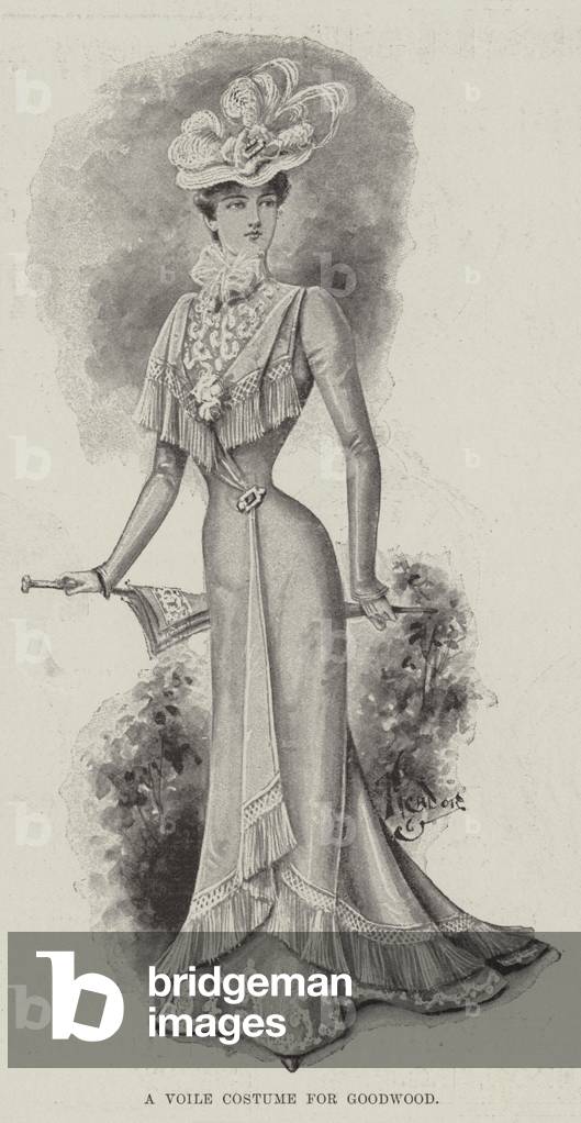 A Voile Costume for Goodwood (litho)