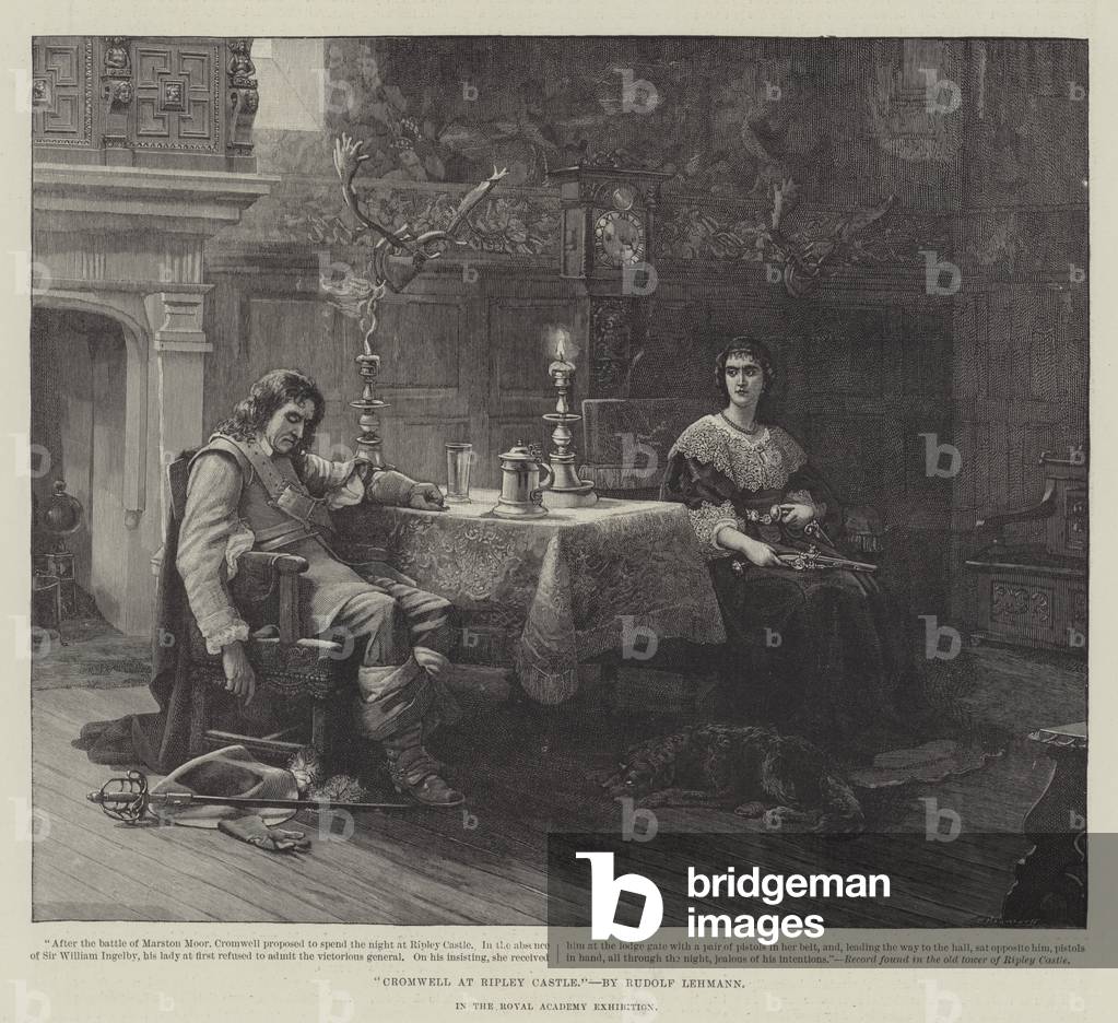 Cromwell at Ripley Castle (engraving)