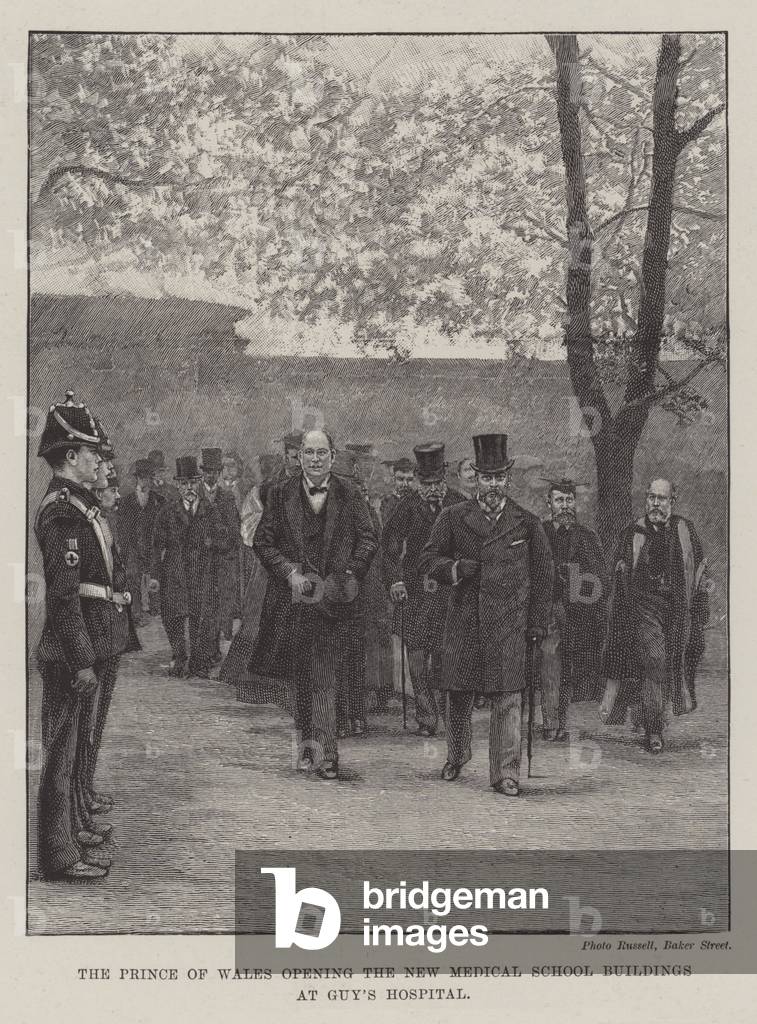 The Prince of Wales opening the New Medical School Buildings at Guy's Hospital (engraving)