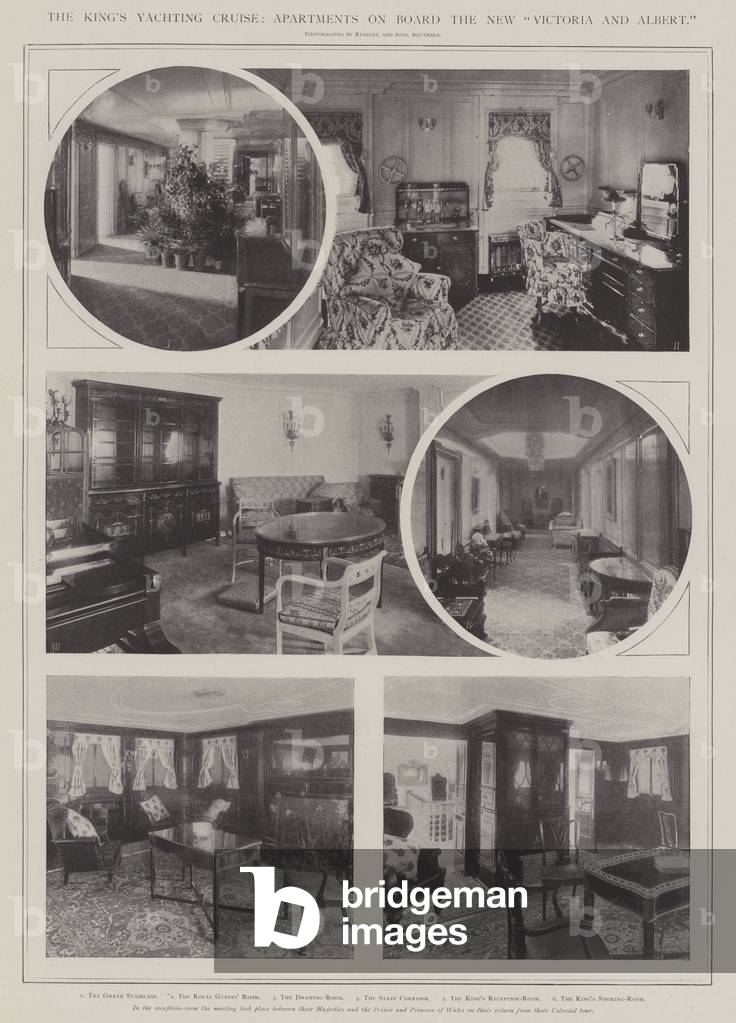 The King's Yachting Cruise, Apartments on Board the New 