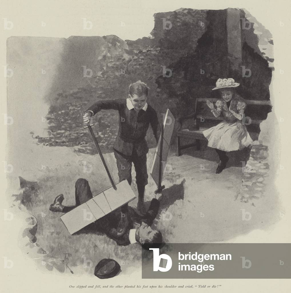 The Five Years' Tryst, by Walter Besant (litho)