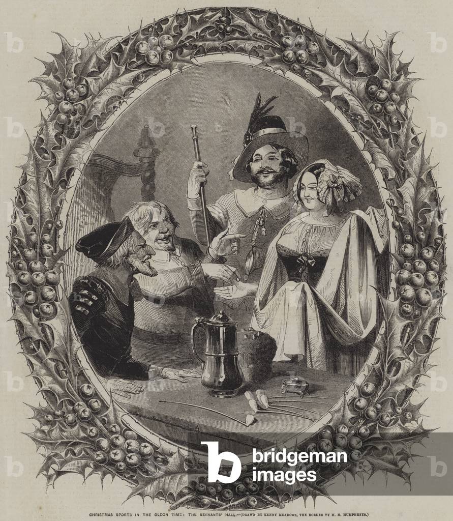 Christmas Sports in the Olden Time, the Servants' Hall (engraving)