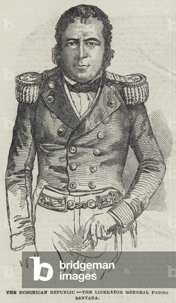 The Dominican Republic, the Liberator General Pedro Santana (engraving)