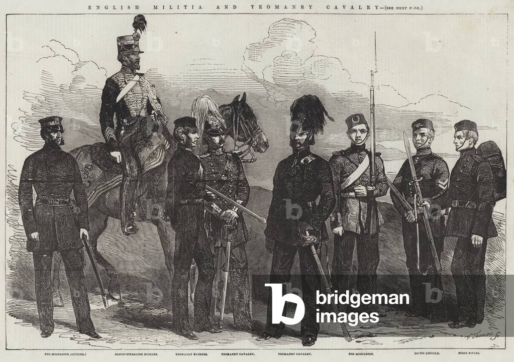 English Militia and Yeomanry Cavalry (engraving)
