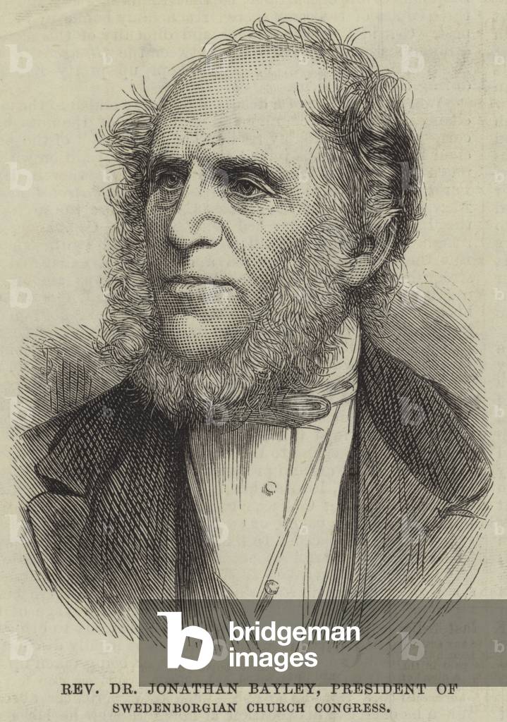 Reverend Dr Jonathan Bayley, President of Swedenborgian Church Congress (engraving)