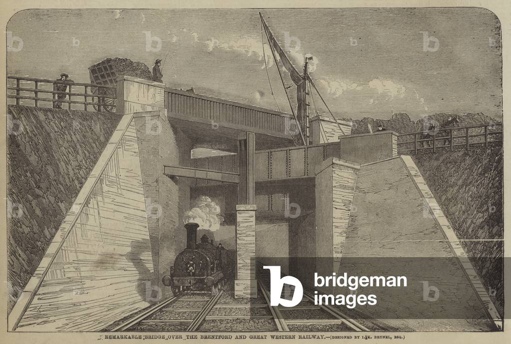Remarkable Bridge over the Brentford and Great Western Railway (engraving)