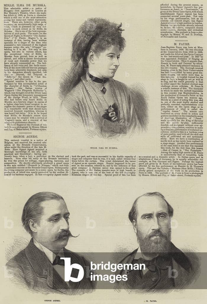 Victorian Opera Singers (engraving)