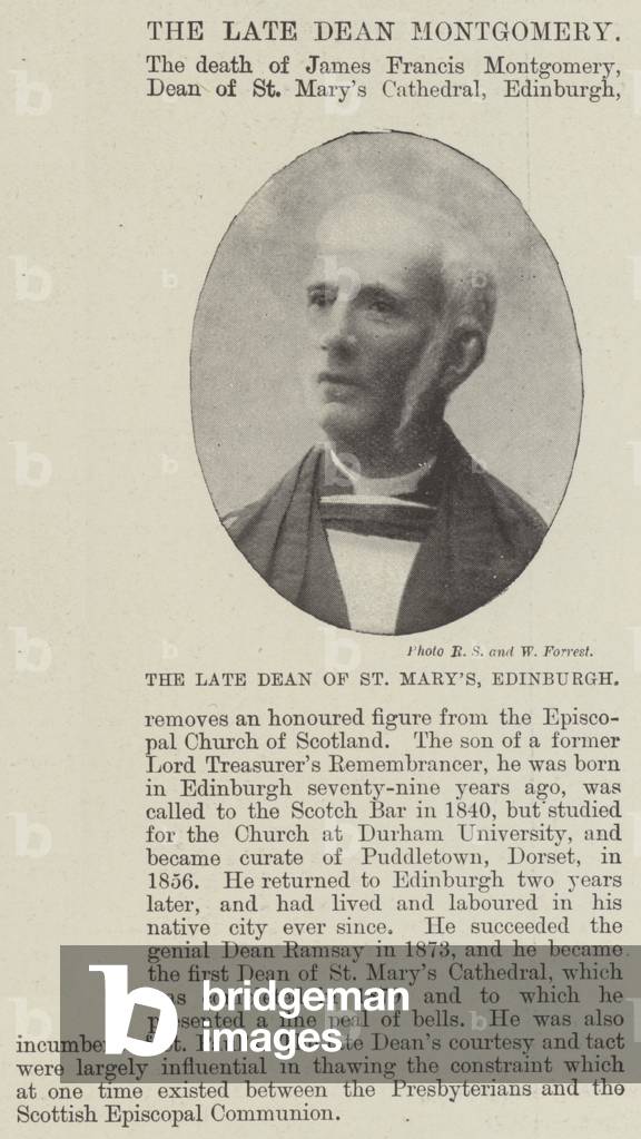 The late Dean of St Mary's, Edinburgh (b/w photo)