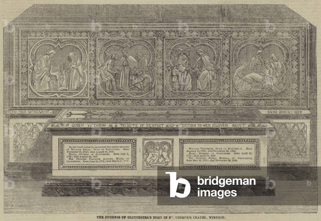 The Duchess of Gloucester's Tomb in St George's Chapel, Windsor (engraving)