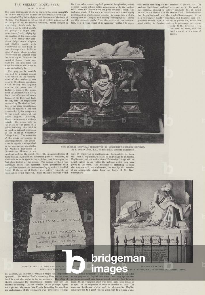 The Shelley Monuments (b/w photo)