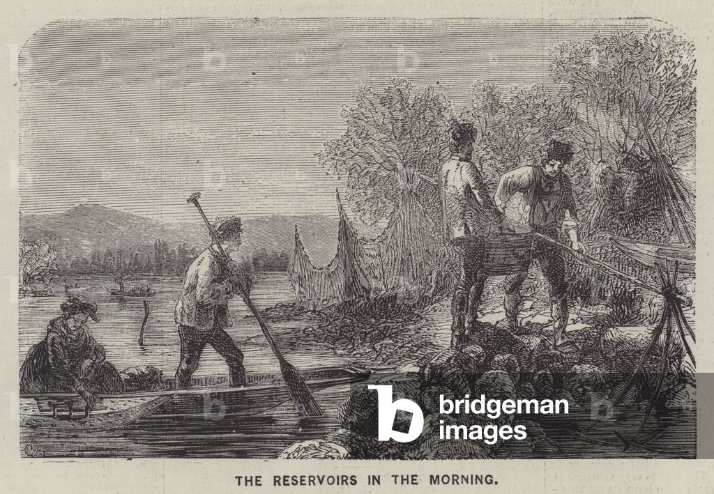The Reservoirs in the Morning (engraving)